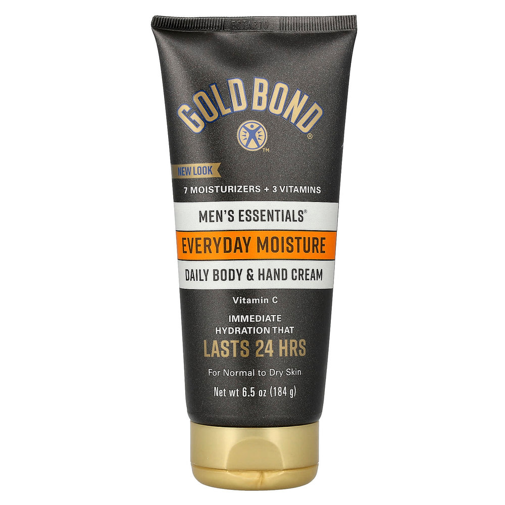 Gold Bond, Men's Essentials®, дневной крем для тела и рук, для нормальной и сухой кожи, 184 г (6,5 унции)