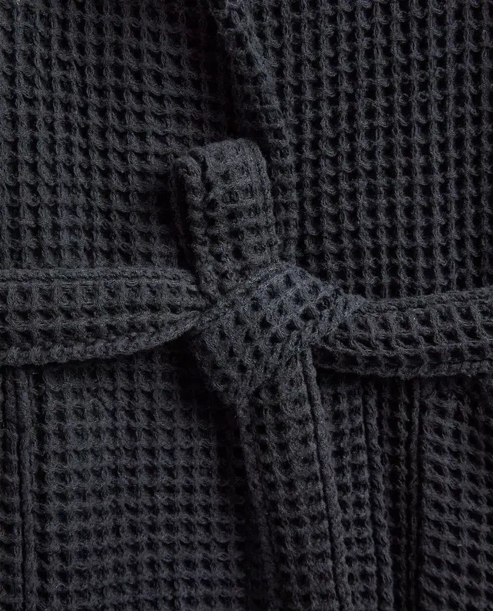 ZARA HOME ХЛОПКОВЫЙ ХАЛАТ С КАРМАНАМИ, ЧЕРНЫЙ