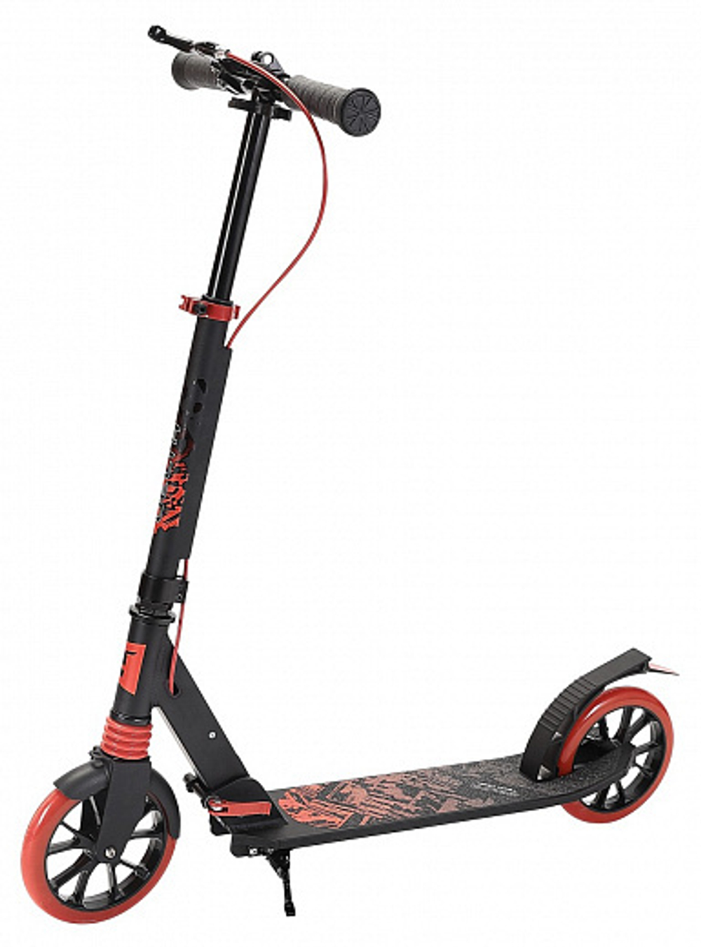 Самокат TECH TEAM  Delta BLACK\RED, ЧЕРНО-КРАСНЫЙ