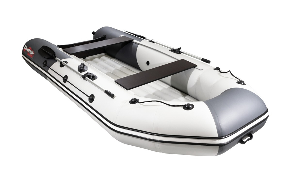 Таймень NX 3800 НДНД Бронированная светло серый-графит (лодка ПВХ)