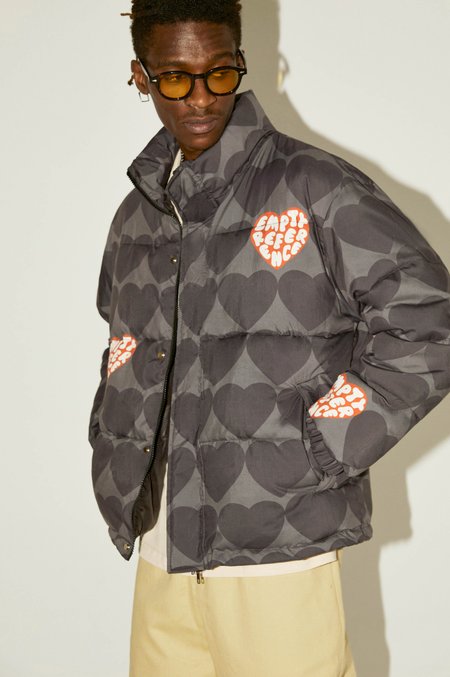Пуховик ER "Hearts Pattern" Down Jacket