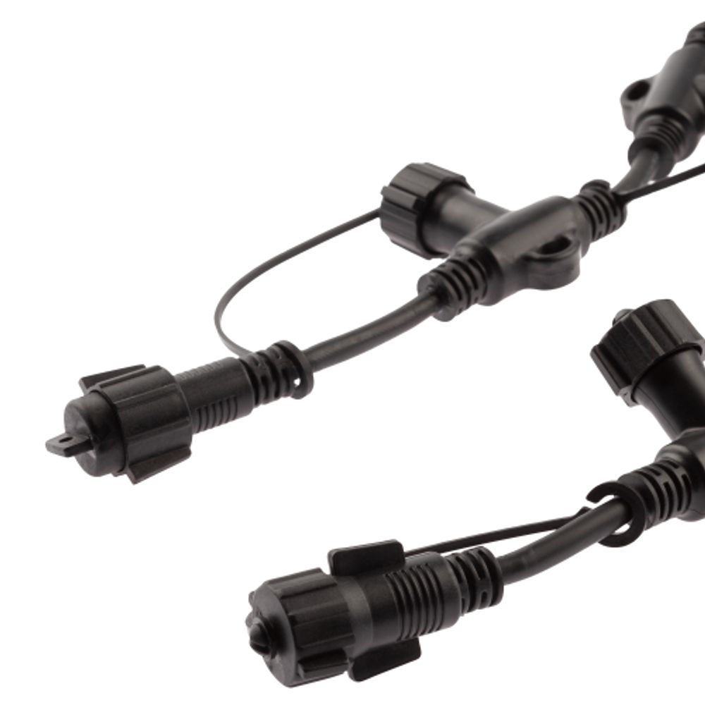 Разветвитель ЭРА ERAPS-R для гирлянд IP65 20 гнезд 2 метра каучук черный