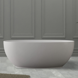 Ванна из искусственного камня ABBER Stein AS9641-1.5 белая матовая  150x78 см