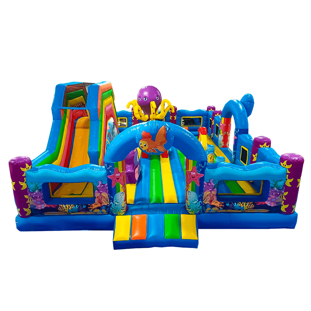 Коммерческий надувной батут "Золотая рыбка" 10*8*3,8 м.