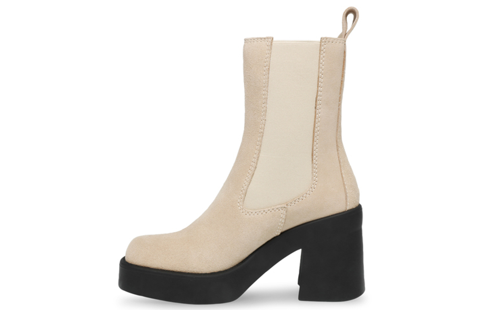 STEVE MADDEN Chelsea Boots Women"s Black/Sand