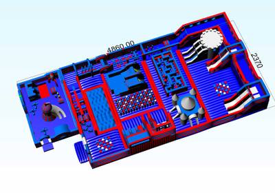 Коммерческий надувной парк «Космоленд», 48,6*23,7*7,5 м