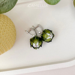 LEFIREL' Серьги серебряные женские "Лиссир" с цветами из муранского стекла / ювелирные украшения из родированного серебра 925