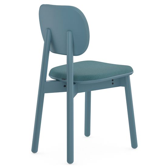 Стул с обивкой saga, рогожка, сине-зеленый