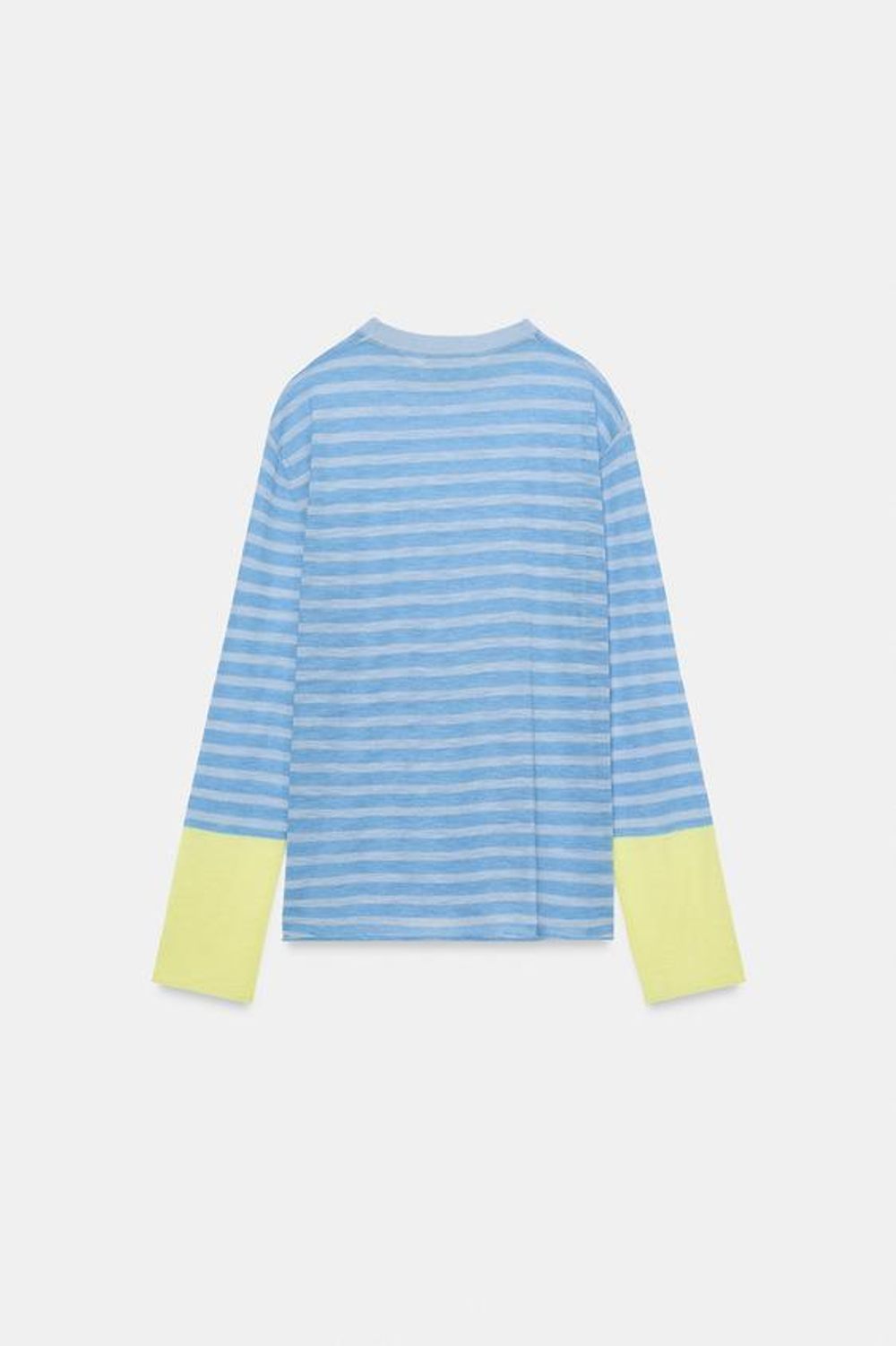 ZARA СВИТЕР В ПОЛОСКУ, НЕБЕСНО-ГОЛУБОЙ