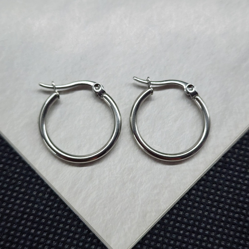 Швензы кольца, сталь, застёжка булавка, размер 20×2мм, цена за пару