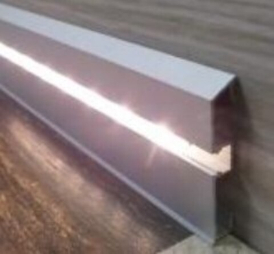 Алюминиевый моделируемый плинтус для стеновых панелей и гипсокартона, каркас