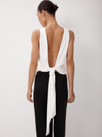 Топ блуза вечерний атласный с открытой спиной