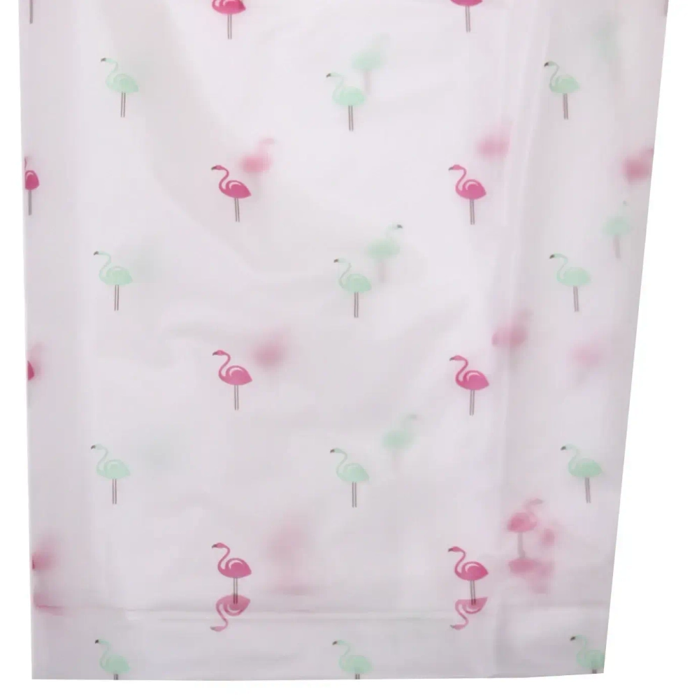 Дождевик-плащ 120 Мкрн 110*62см «Фламинго» с капюшоном и завязками, на кнопках, ДоброСад