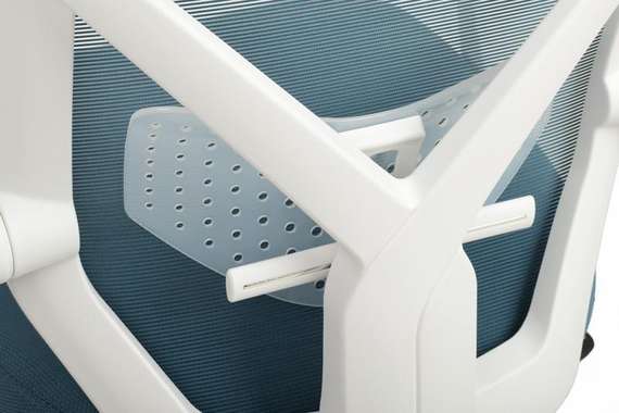 Кресло Oliver RCH W-203AC Белый пластик/Синий