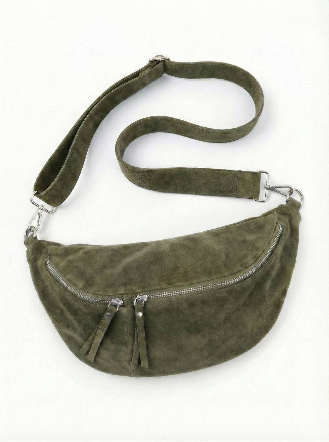 Banana bag, ballerina, NOVA suede silver (хаки)