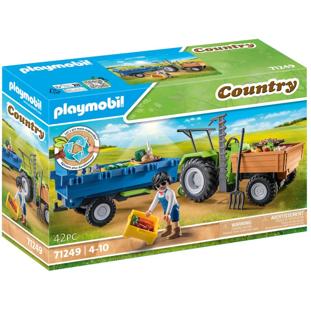 Playmobil — Сельский трактор с прицепом 71249 / артикул   71249  / GTIN 4008789712493