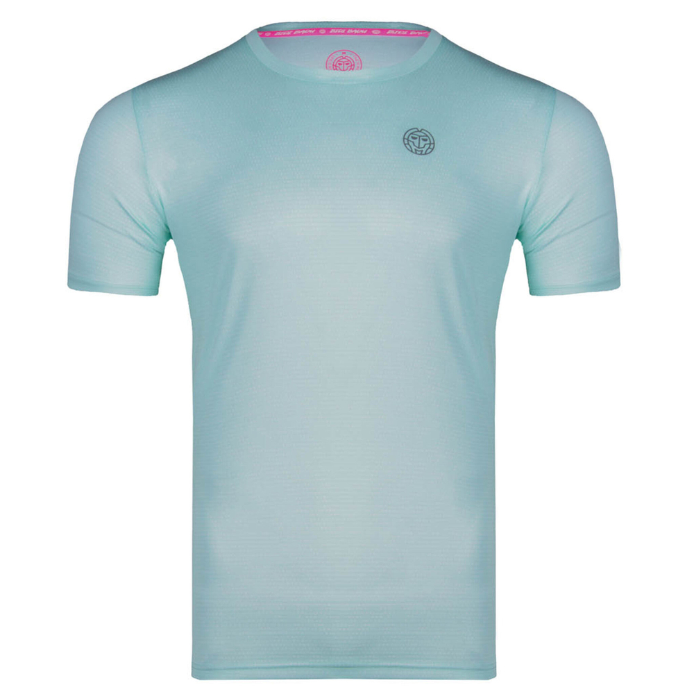 Мужское теннисное поло BIDI BADU Falou Tech T-Shirt Men - Mint, Grey