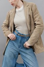 ТОНКИЙ РЕМЕНЬ С ЗАМОЧКОМ LATTE