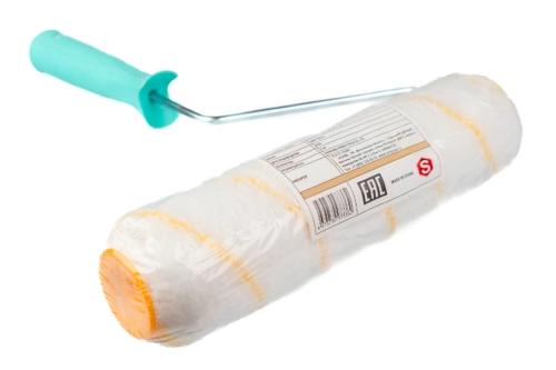 Валик малярный с пластиковой ручкой 250 мм, 40 мм, ворс 12 мм искусственный мех, бюгель 6 мм Samtools