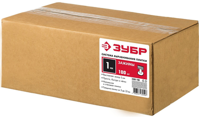 ЗУБР СВП, 1.0 мм, зажим 500 шт, система выравнивания плитки (33861-500)