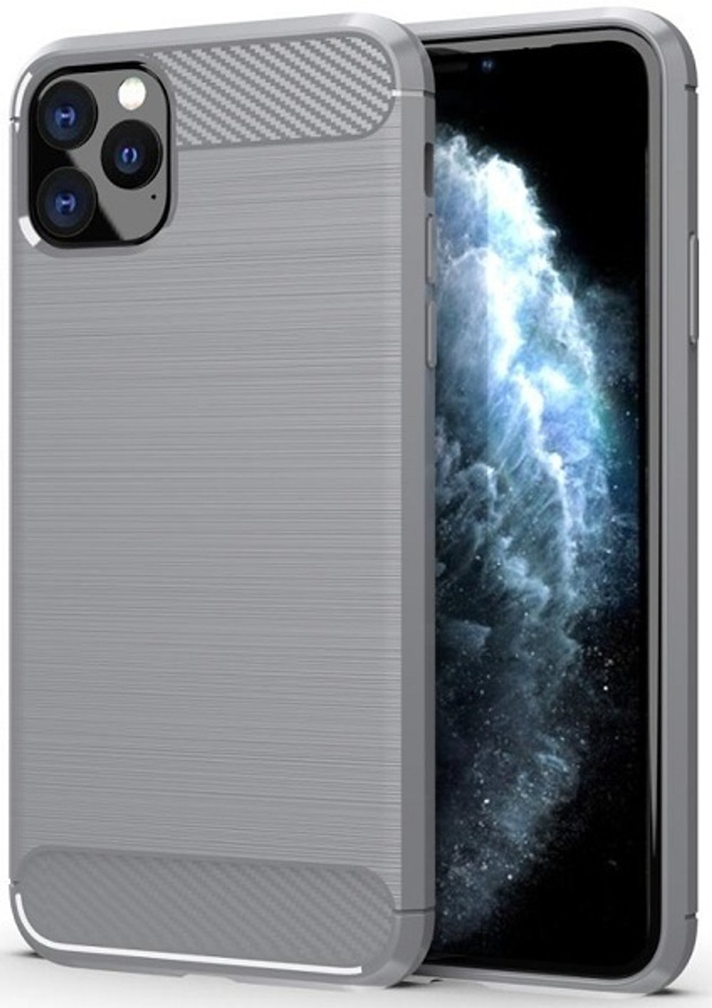 Чехол для iPhone 11 Pro Max цвет Gray (серый), серия Carbon от Caseport