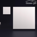 Гипсовая 3D панель Волна прямая