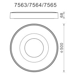 7563 Потолочный светильник COIN