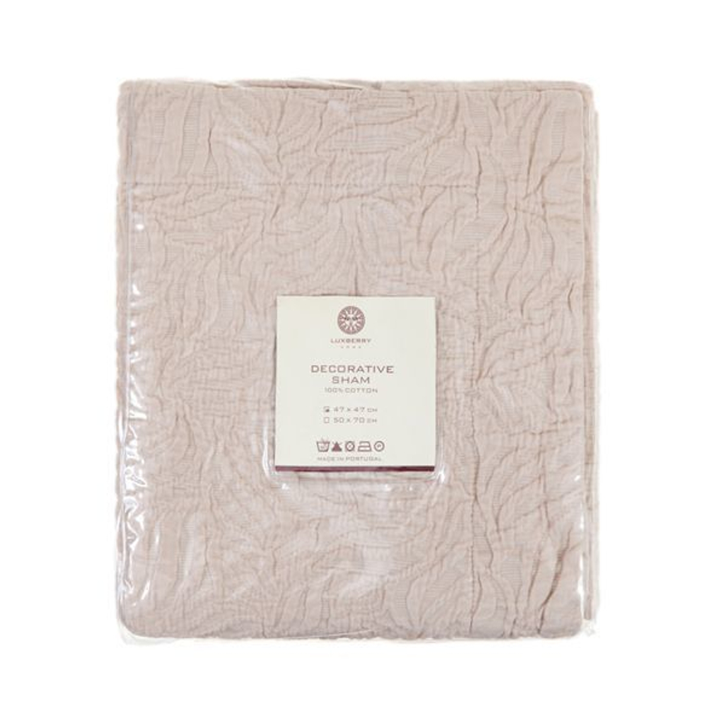 Наволочка декоративная 47х47 Luxberry Каменный цветок пудра Португалия упаковка