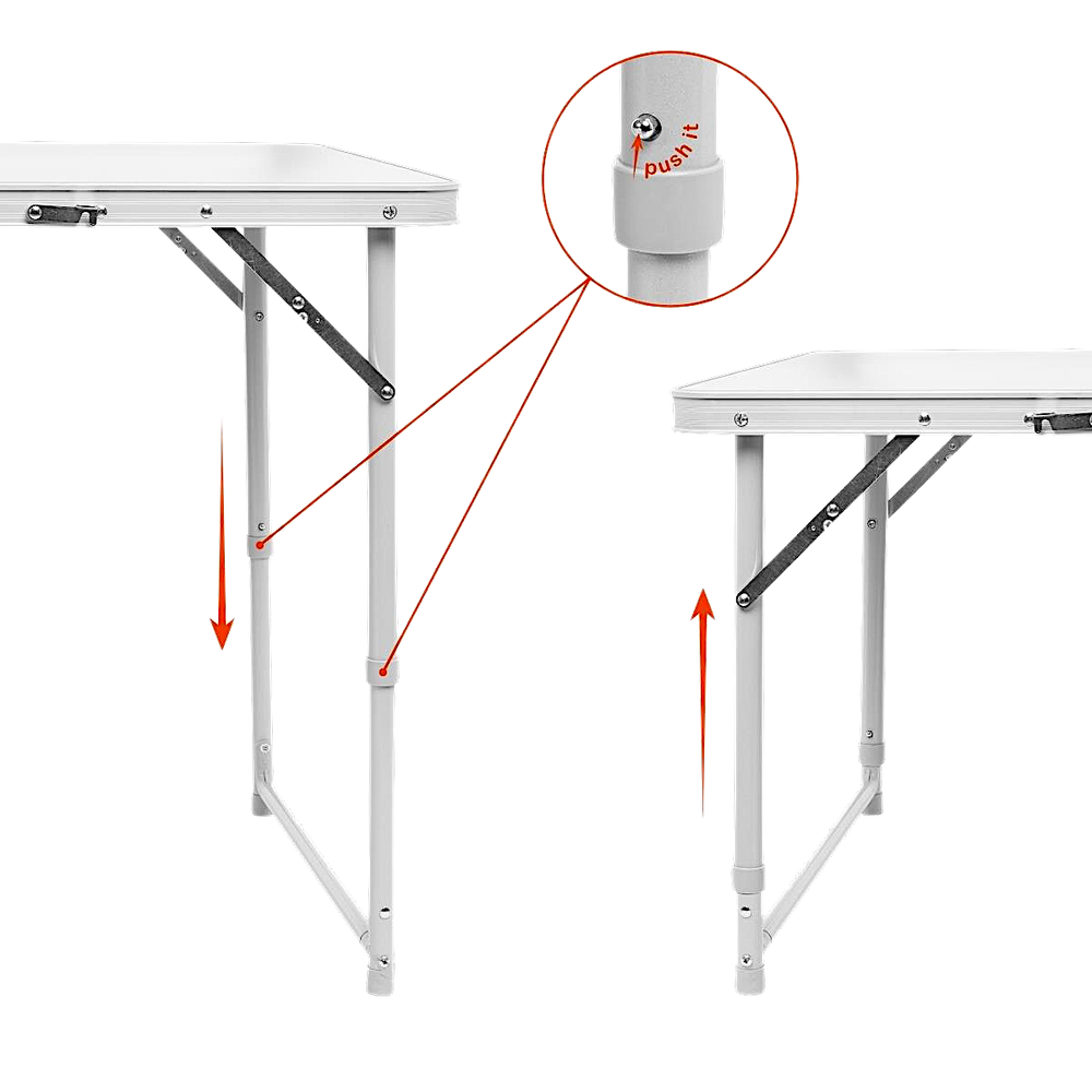 Стол Nisus N-FT-625-3A Трехсекционный Складной 180x60x70см 7.5кг Нагр. до30кг