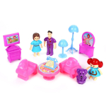 Дом для куклы с мебелью и фигурками коробка 7788-1