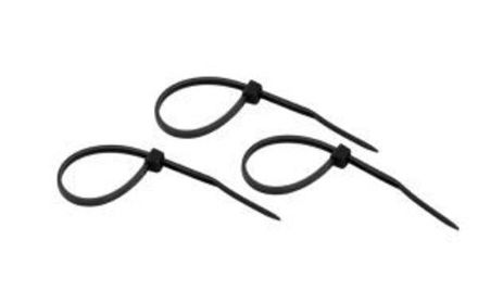 Хомут-стяжка нейлоновая REXANT 100x2,5 мм, черная, упаковка 25 шт.