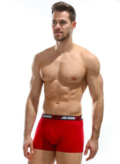 Мужские трусы-боксеры с широкой мягкой резинкой (Размер: L) (Цвет: красный)