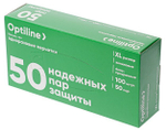 Перчатки виниловые Optiline, размер XL, прозрачные, 100 штук