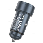 Автомобильное зарядное устройство Hoco Z57A PD30W+QC3.0 (metal grey)