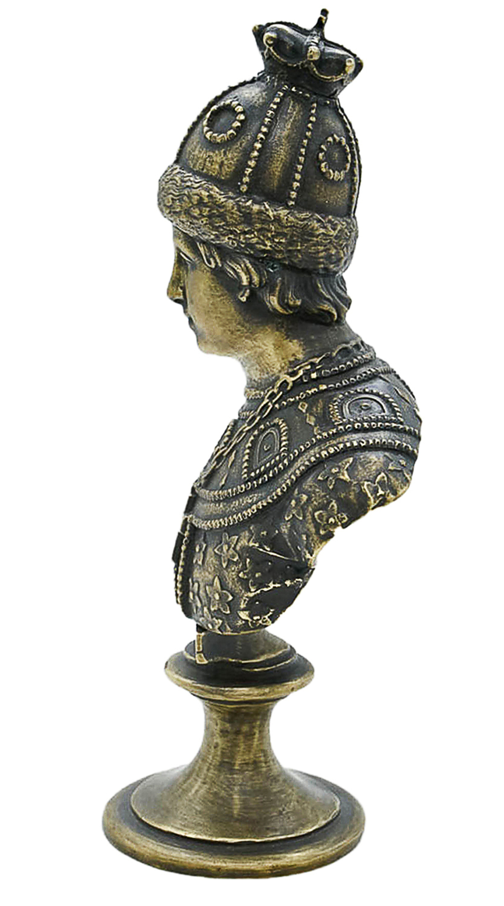 Феодор I. Бронзовый бюст царя Фёдора Алексеевича Романова. Фабрика Ф.Шопена. 1868 г.