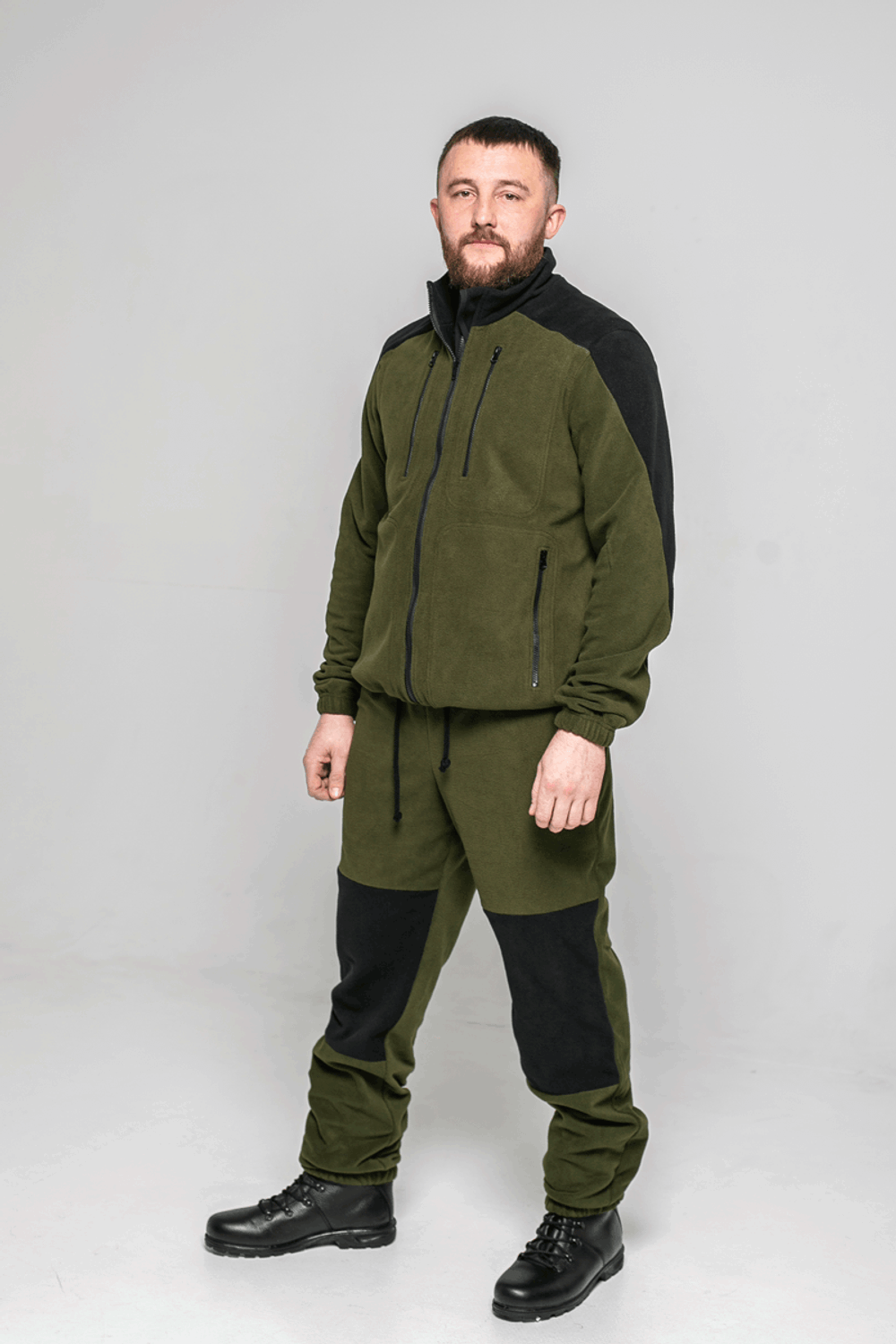 Флисовая кофта мужская комби