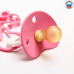 1476837 Соска-пустышка латексная классическая с кольцом «Доченька», на цепочке с прищепкой, от 0 мес