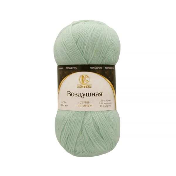 Пряжа Камтекс Воздушная / уп.5 мот. по 100 г, 370 м, цв.107 ментол