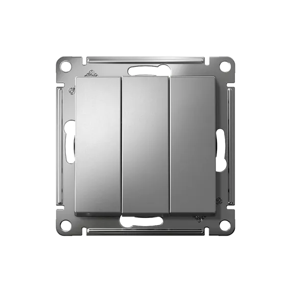 Выключатель 3-кл. СП AtlasDesign 10А IP20 (сх. 1+1+1) 10AX механизм сталь SE ATN000931