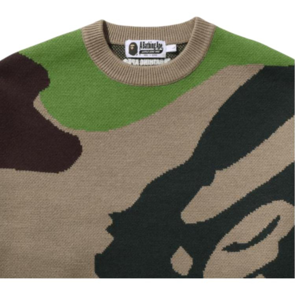 A Bathing Ape Bathing Ape Fw25 Sweater зеленый