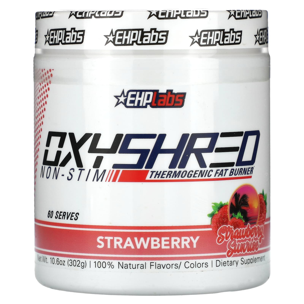 EHPlabs, OxyShred Non-Stim, термогенный сжигатель жира, со вкусом клубники, 302 г (10,6 унции)