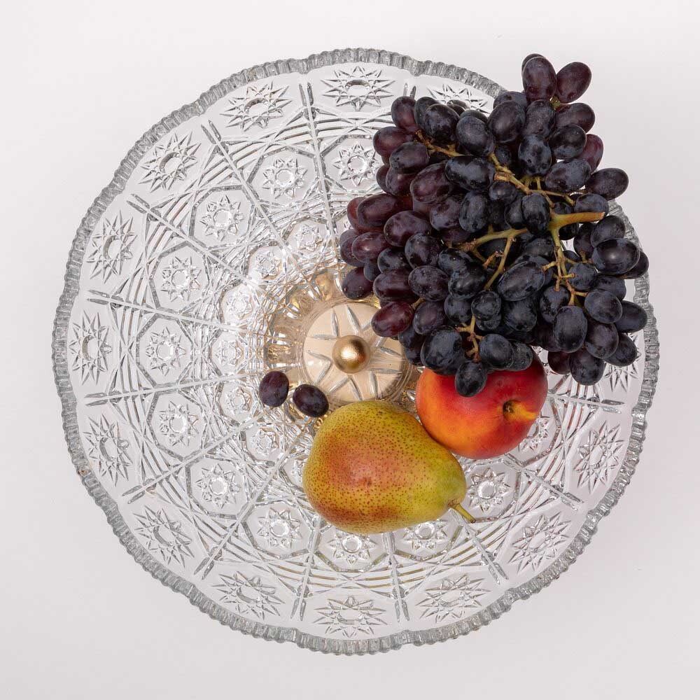 Фруктовница-конфетница Путти со стеклянной чашей 7373 Бронза