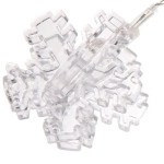 Гирлянда для дома 4,0 м 20 ламп LED с насадками СНЕЖИНКА Прищепка, прозрач.провод, Белый