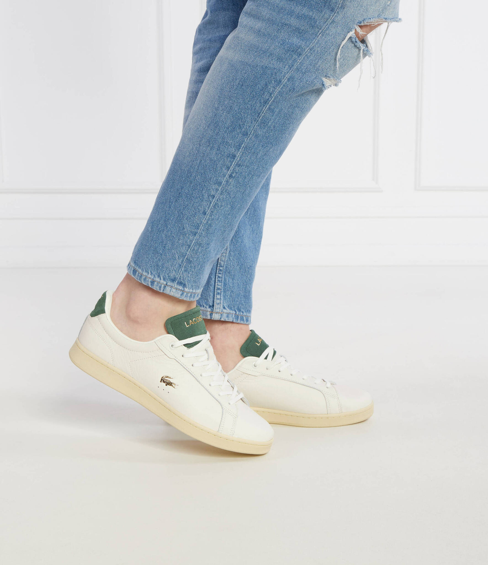 Кожаные кроссовки court Lacoste - кремовый(747SMA0042)