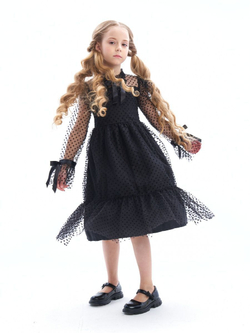 Пышное платье Уэнсдэй (Wednesday Addams) вещь на Хэллоуин