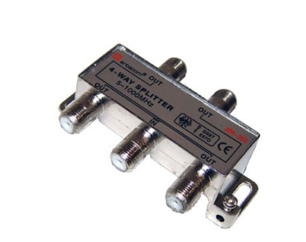 Разветвитель антенный на 4ТВ 5-1000MHz