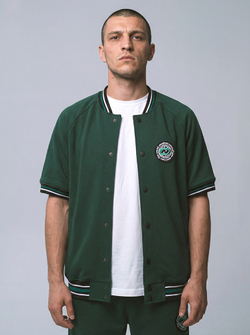 Бомбер с коротким рукавом от New Pole, зеленого цвета