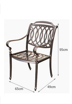 Комплект мебели из литого алюминия стол Палм(100см) + 4 кресла Опус