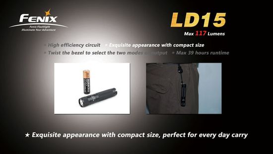 Фонарь Fenix Мод. LD15 (117лм-49м)