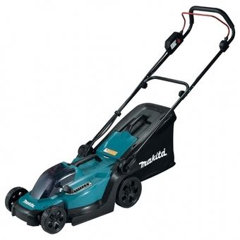 Аккумуляторная газонокосилка Makita LXT 18В, 450 Вт, ширина 33 см, травосборщик 30 л, 3 в 1, 8-ступенчатое центральное регулирование, 20-75 мм XPT DLM330Z